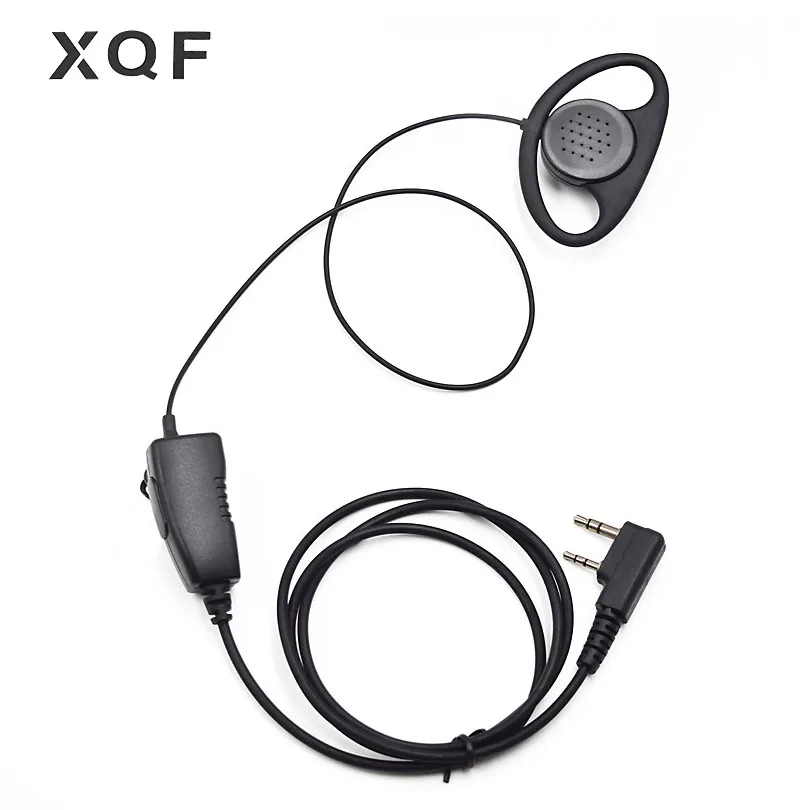 XQF 1-проводной Ушная клипса гарнитура, функция PTT Mic для Baofeng UV-5R UV-5RA плюс BF 888 S UV-6R RT-5R Портативный радио иди и болтай Walkie Talkie