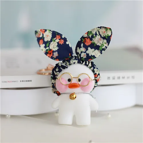 Синий Kawaii LaLafanfan кафе подвеска с форме утки брелок мультфильм милый утка автомобиль Декор животных Куклы Игрушки для девочек подарок на день рождения для детей - Цвет: Синий