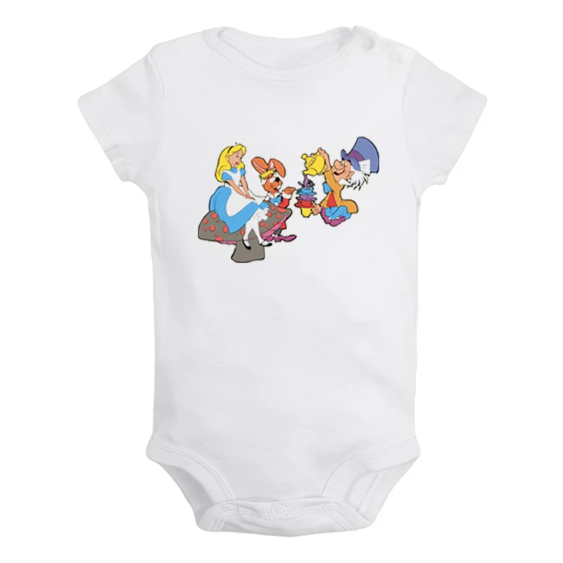 Алиса в стране чудес милый белый кролик Чеширский кот дизайн новорожденных