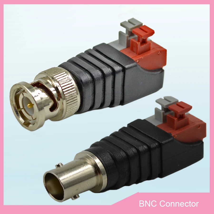 2pcs BNC Crimping Plug Socket Welding Free Female Male Power Plugs Jack Connector Adapter For Monitor Audio | Обустройство дома