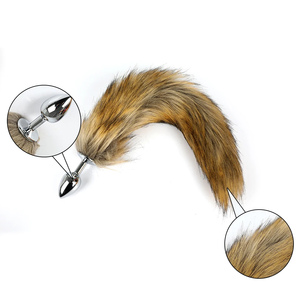 Экзотические аксессуары анальный фаллоимитатор с лисьим хвостом металлическая