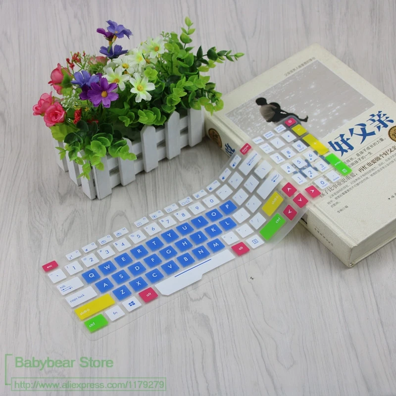 candyblue 17,3 15,6 дюймов Тетрадь Клавиатура Защитная крышка для Asus Rog Strix FX53VD ZX53VE ZX73VD GL753VM GL553 FX73VD GL753VD ZX553VD - Цвет: candyblue