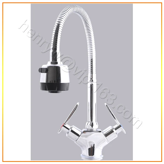 

X9566K1-роскошный хромированный латунный распылитель с поворотом на 360 градусов с 2 функциями потока кухонного смесителя