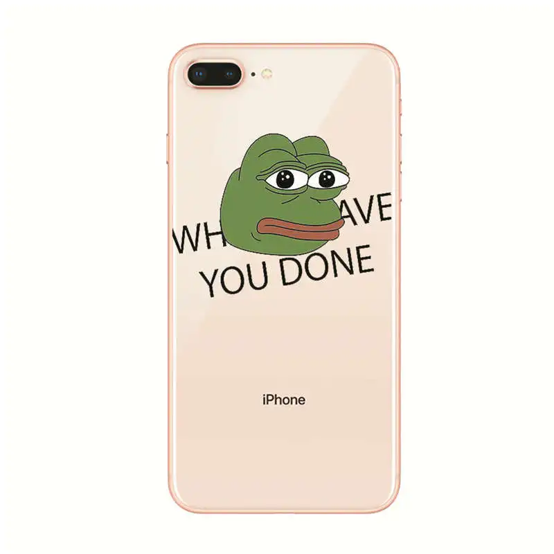 Kulia для iPhone 7 7Plus 6 6S 6Plus 8 XS Max X 5 5S SE Pepe Memes Sad Frog мягкий чехол телефона из