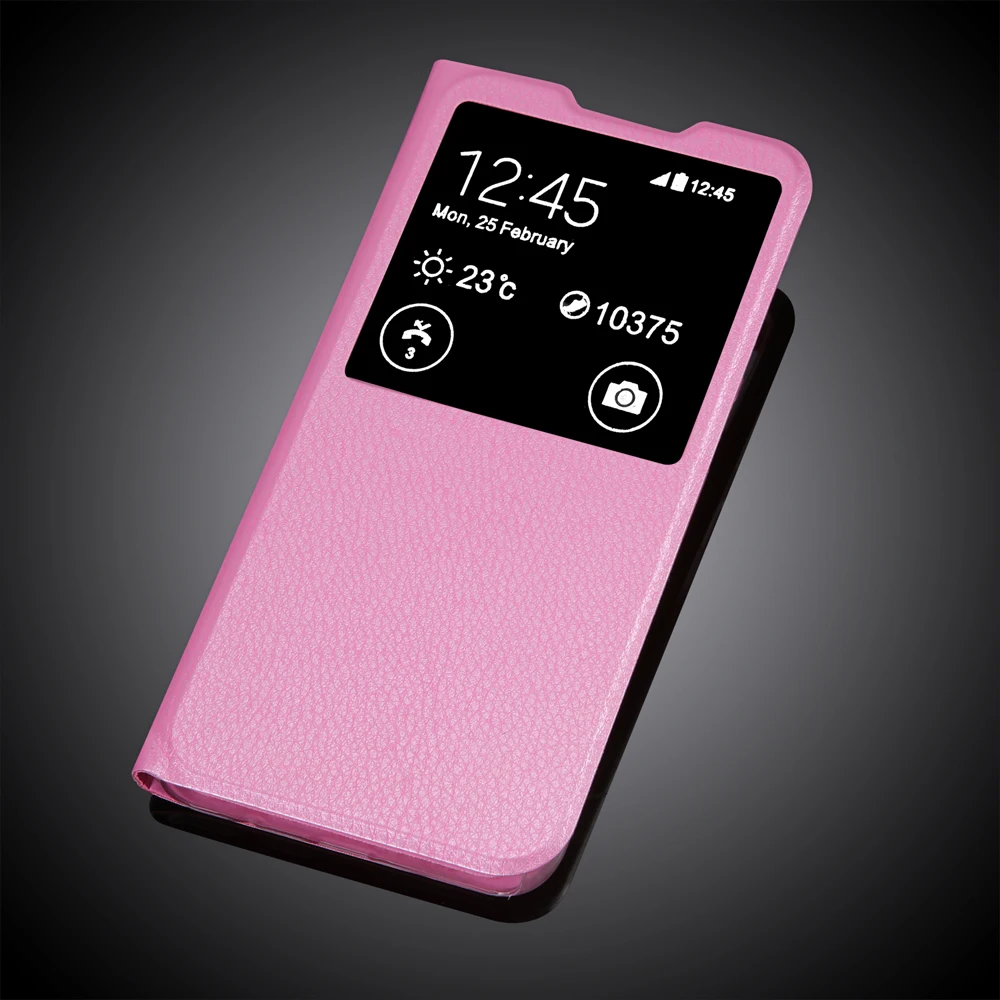 A50 Роскошный чехол из искусственной кожи с окошком для просмотра Samsung Galaxy 6 4 &quotA 50