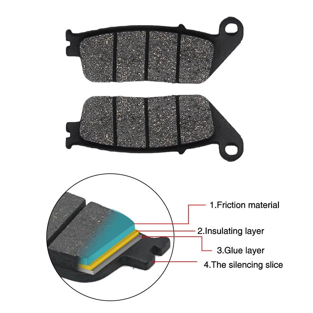 ZS MOTOS For Honda CBF600 2004 2005 2006 2007 2008 2009 2010 2011 2012 2013 Motorcycle Front &amp Rear Disc Brake Pads System Race |