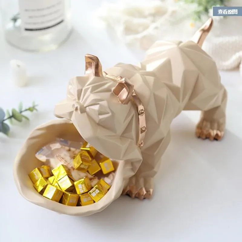 Скандинавский ящик для хранения Lucky Dog WSHYUFEI украшения в виде животных кофейный