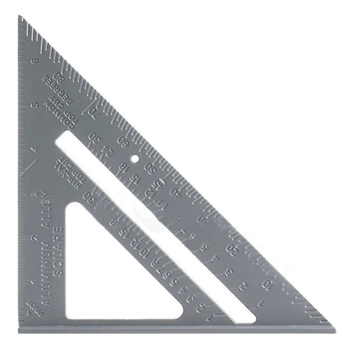 

185*185*260mm Speed Square Protractor Miter Framing Measurement Ruler For Carpenter Silver