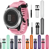 26mm fashion outdoor sport watchband strap for garmin fenix3 silicone watch with tools