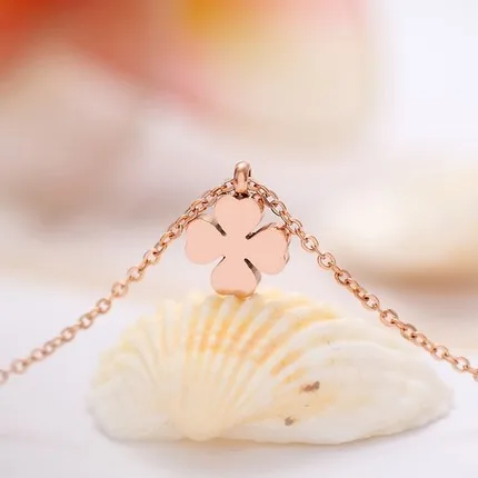 Современное стильное ожерелье YUN RUO в виде четырехлистного клевера Женские