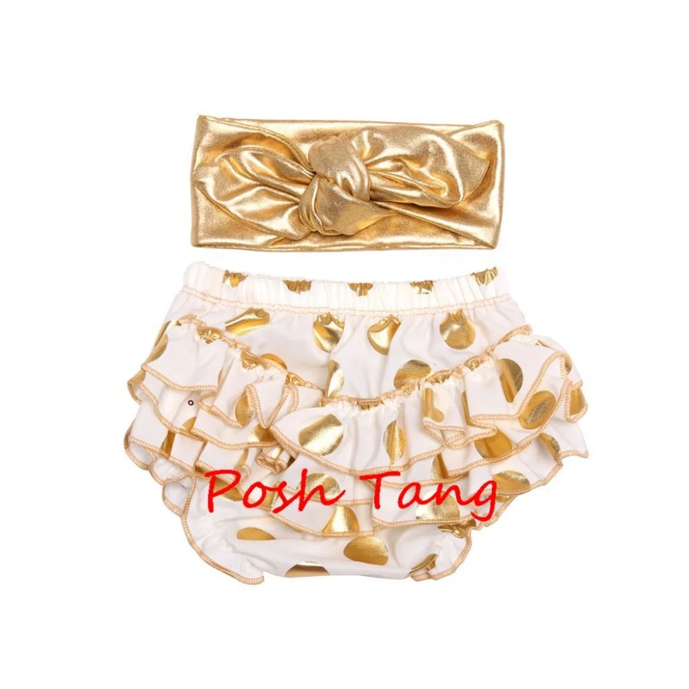 Подарочный реквизит для фотосъемки маленьких девочек золотые шаровары в горошек