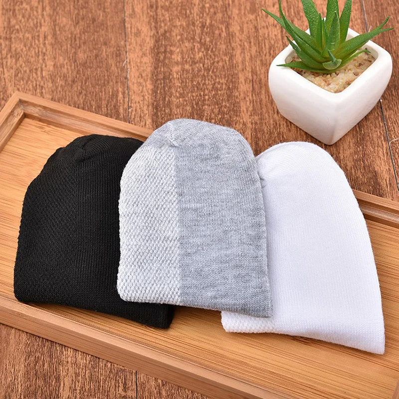 Носки мужские сетчатые однотонные прочные дышащие повседневные деловые 6