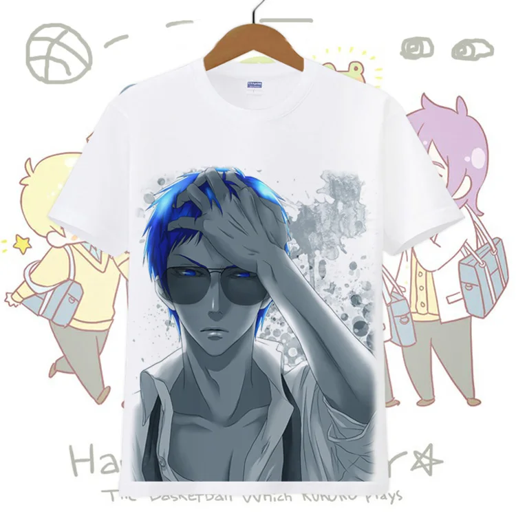 Kuroko no Basket футболка аниме Tetsuya с Кагами Тайга косплей костюм топы короткими