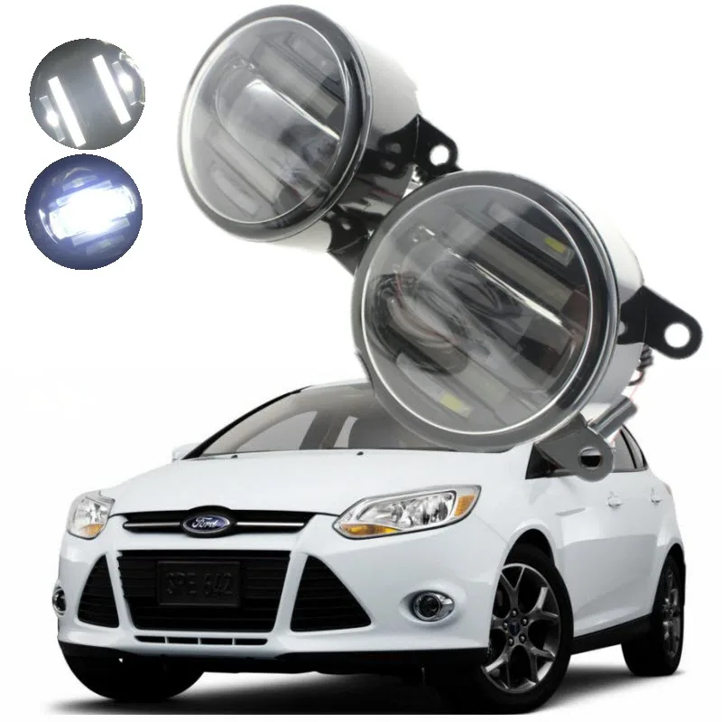 Для Ford Focus 2 3 2004 2014 в 1 18 Вт Светодиодный Противотуманные фары белый режущий