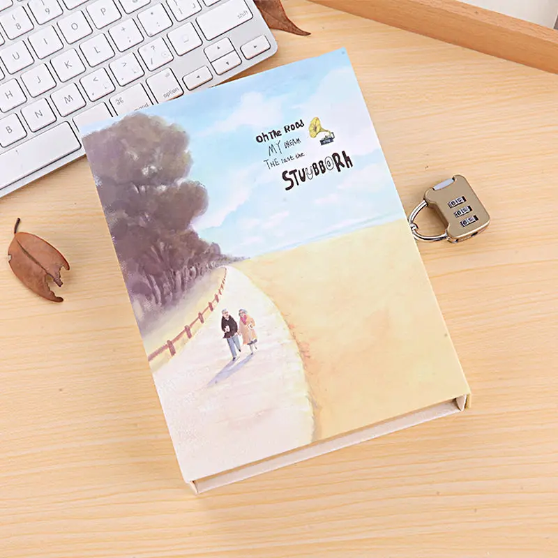 Coloffice, милый креативный дневник, записная книжка с замком в подарочной коробке, персональный журнал, толстый блокнот, записная книжка, Офисная Школьная тетрадь s