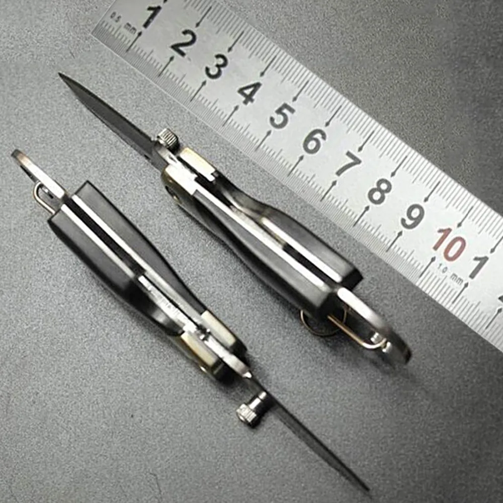 Складной мини-нож из нержавеющей стали с карабином подвесная Пряжка для походов