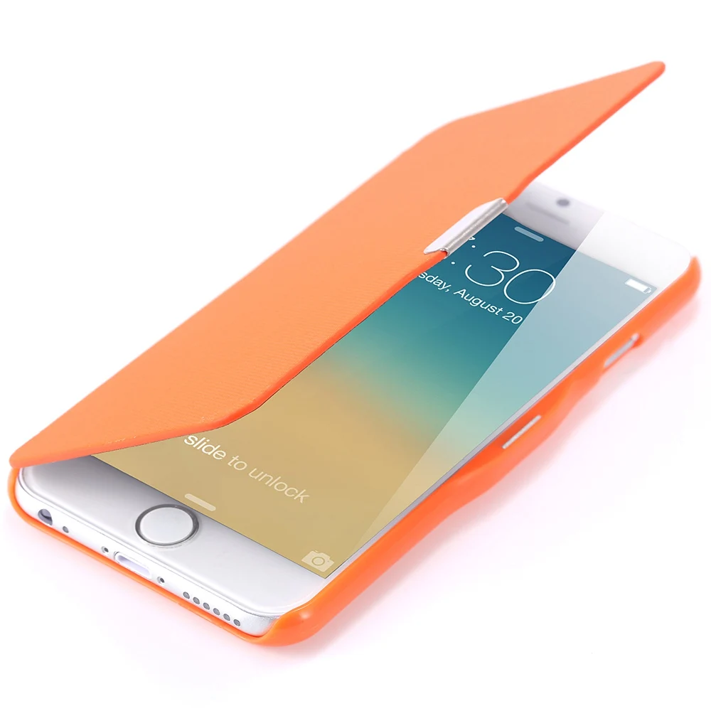 Orange KISSCASE Магнитный чехол для телефона чехол на айфон 6 s 5 5S SE чехол для телефона s чехол для айфон 6 6S Plus чехол s ультра тонкий карамельный цвет флип Fundas - Цвет: Orange