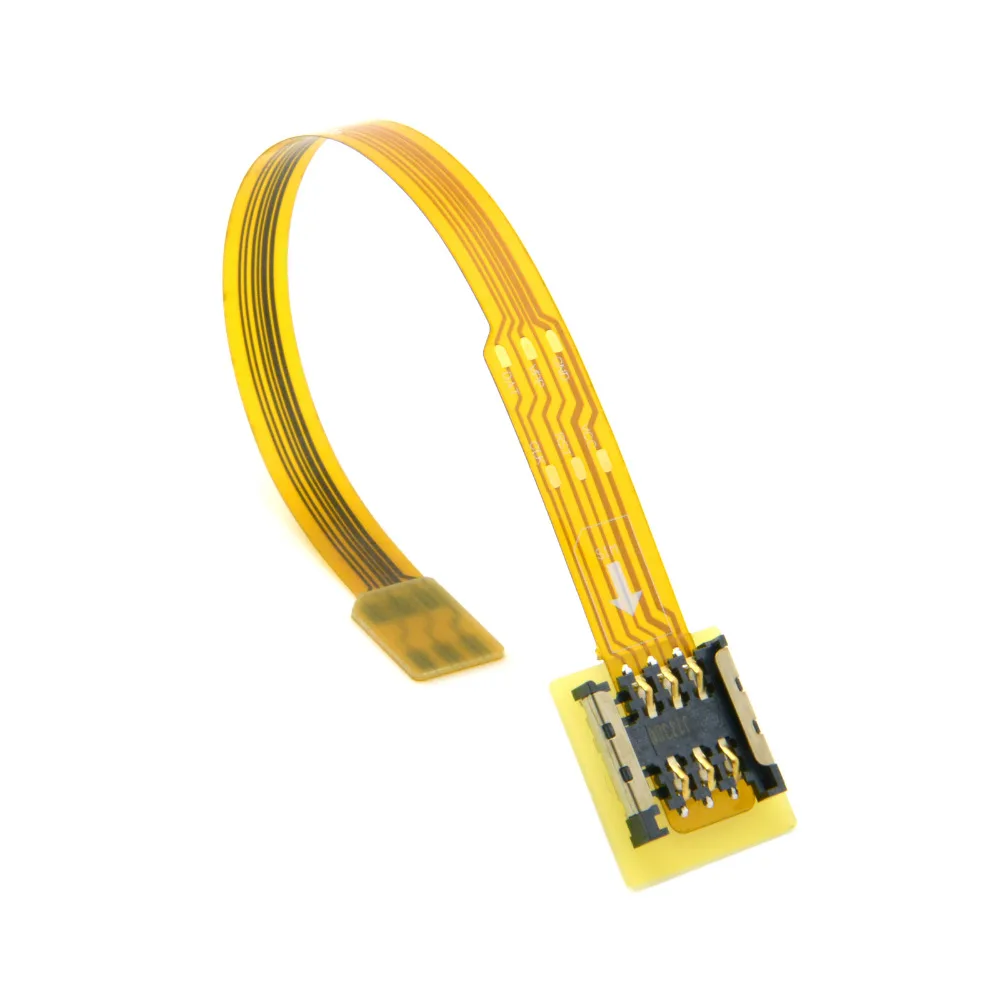 

Chenyang Micro SIM Card to Nano SIM Kit Male to Female Extension Soft Flat FPC Cable Extender 10cm
