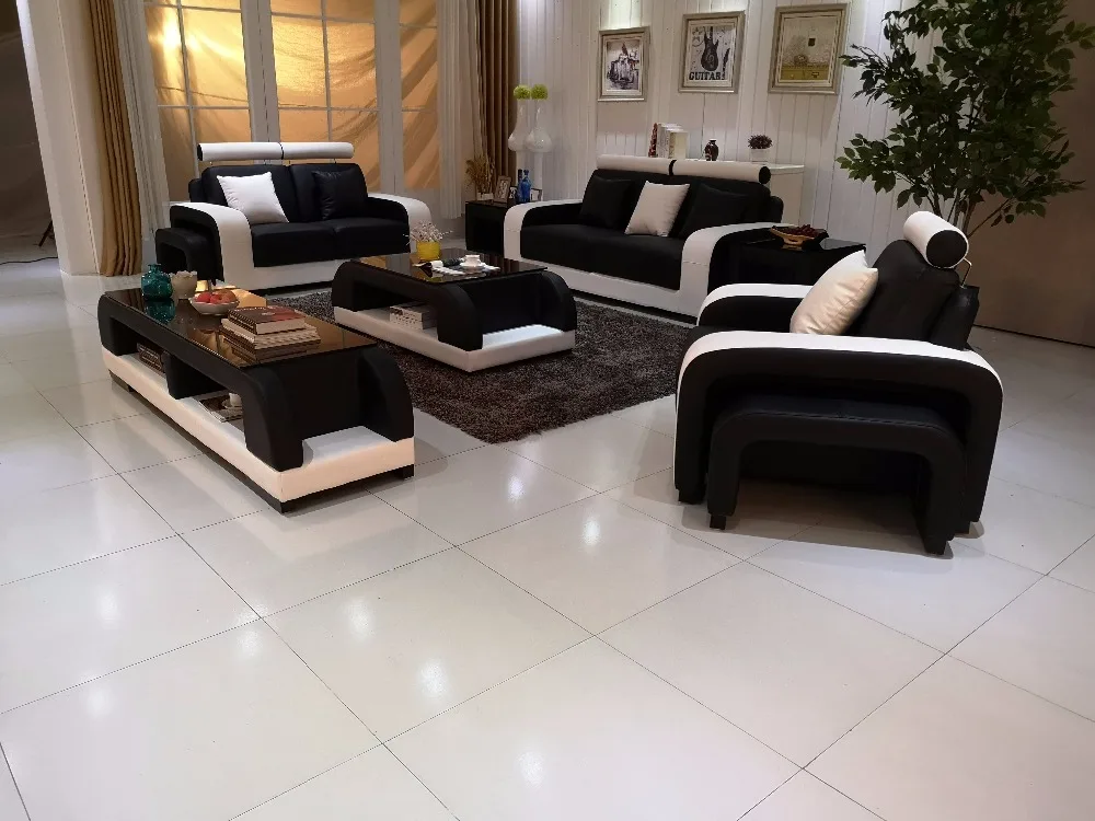 Muebles специальное предложение Горячая современная мебель Muebles De Sala Yg гостиная 7 шт с столами 321 кожаный диван