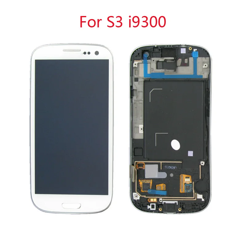 4.3'' For Samsung Galaxy S S3 I9300/S3 Mini i8190 LCD Display Digitizer Screen Touch Panel Assembly With Frame | Мобильные