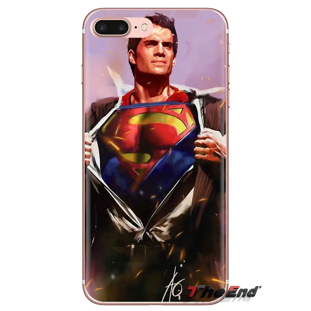 Супермен Человек из стали DC Comics для Samsung Galaxy S3 S4 S5 Mini S6 S7 Edge S8 S9 S10 Plus Note 3 4 5 8 9