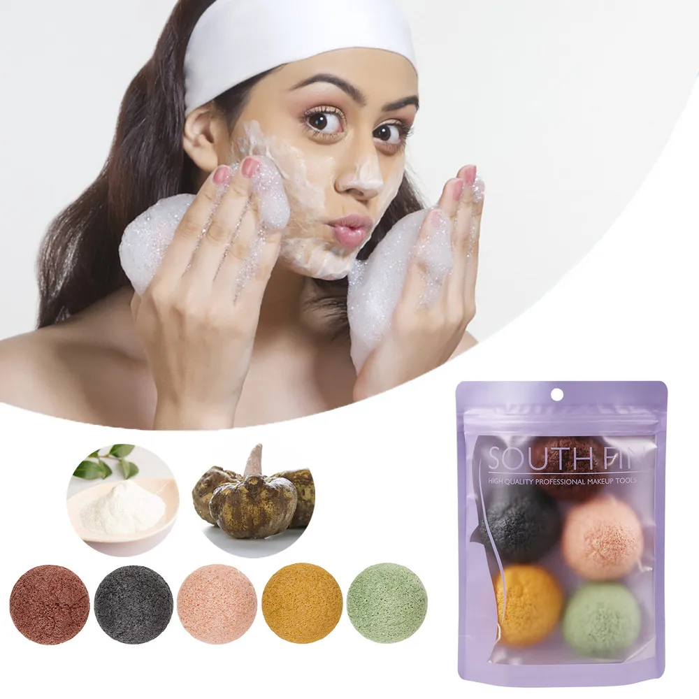 Губка для макияжа натуральная мягкая косметическая губка спонж 5 шт. из