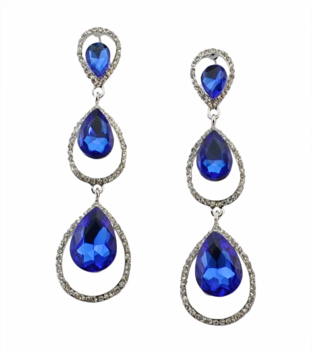 Женские серьги подвески с кристаллами orecchini длинные сережки из металлического