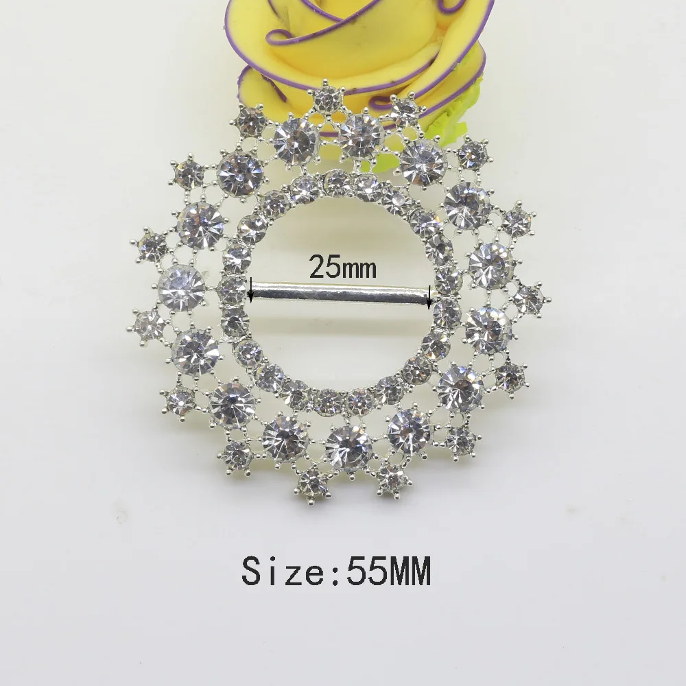 Новинка 1 шт. 50 мм круглая блестящая Пряжка со стразами лента декоративные