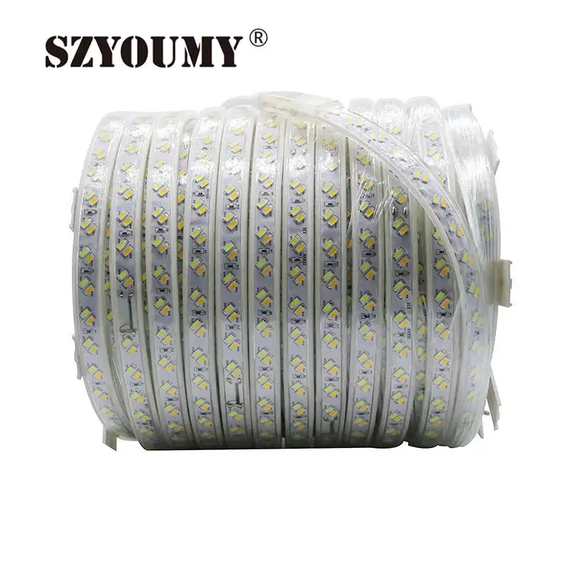 SZYOUMY CCT холодный белый и теплый 120 светодиодов/м 220 В 5730 цветной двойной