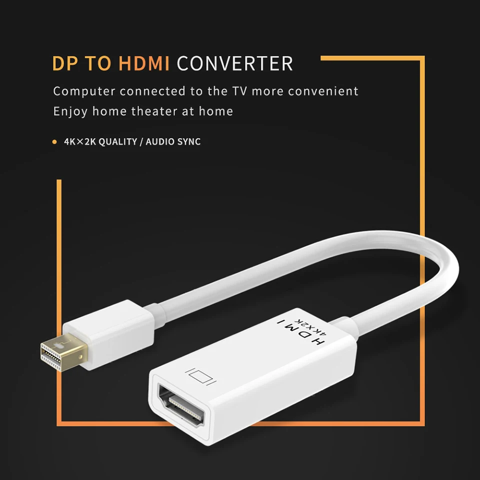 4K * 2K 3D Mini DP в HDMI Кабель-адаптер папа-мама мини дисплейный Порт Thunderbolt порт для Macbook