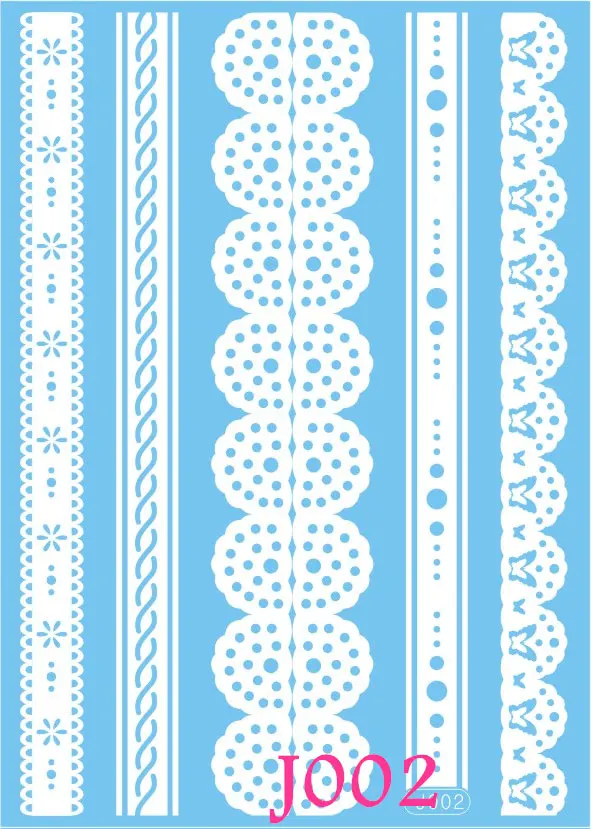 Флэш белыми чернилами Менди татуировки хной цветок рука наклейки