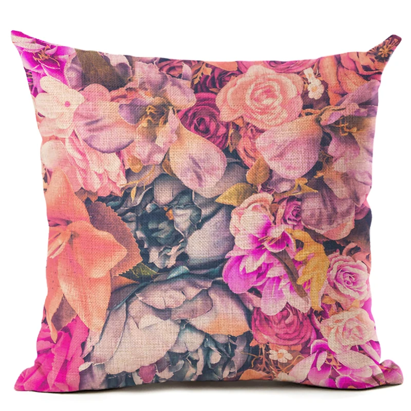 Новая серия голубого неба и цветов домашний декор диванная подушка комплекты подушек из хлопка льна|decorative