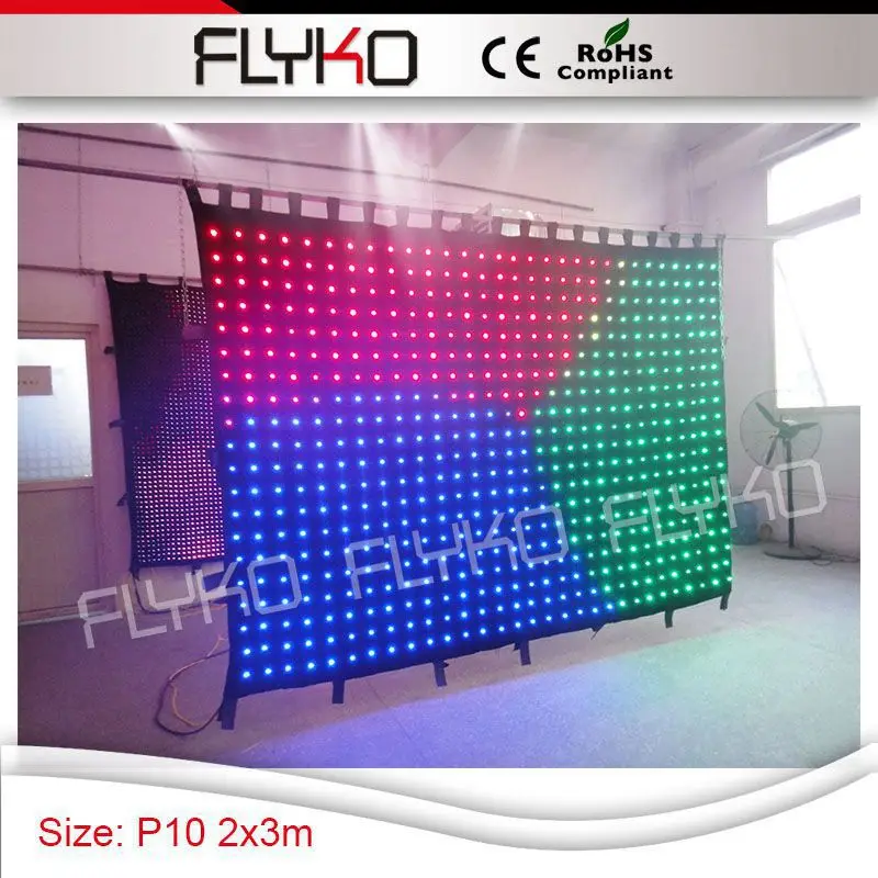 Светодиодный видео дисплей P100mm 7ft x 10ft секс видео|video wall led|led video curtainvideo led curtain |