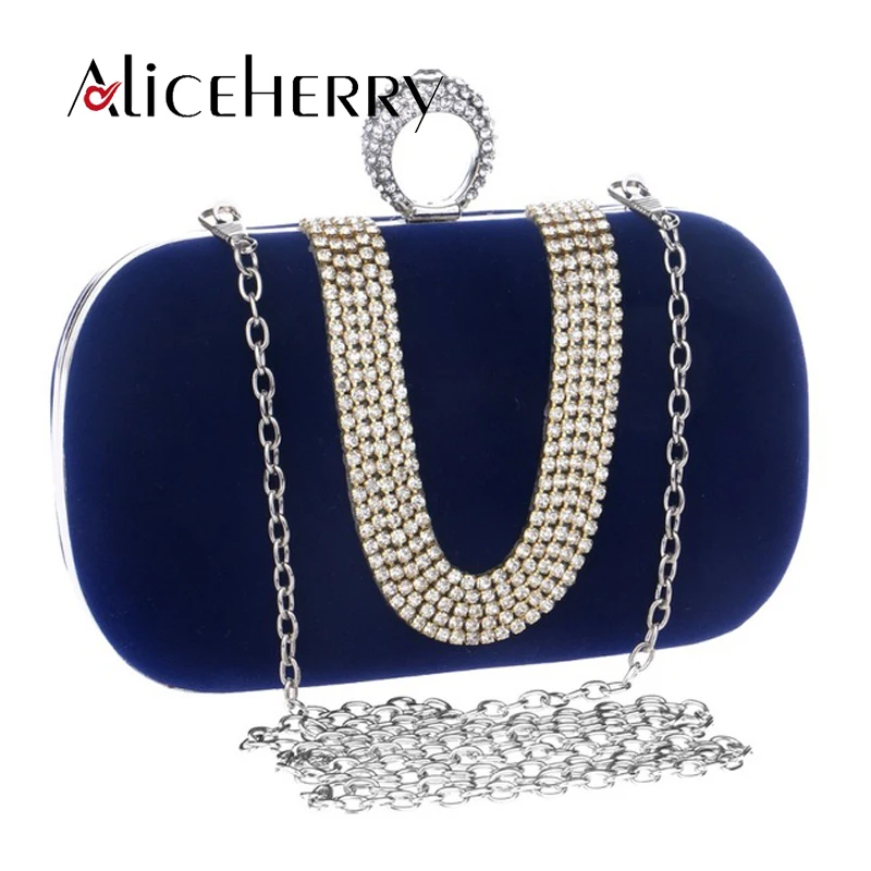 

Fashion Casual Diamond Women Evening Female Handbag For Dinner With Solid Bag