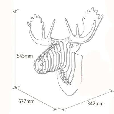 Мебель для дома из дерева MOOSE 3d-резьба по дереву с головой животного домашнего
