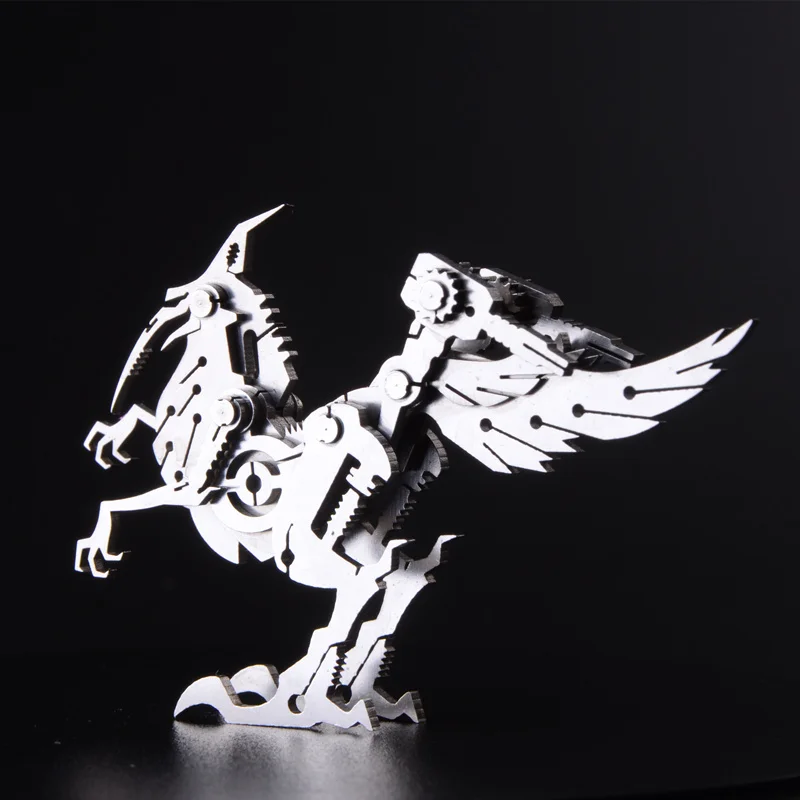 3D металлическая модель, Китайский Зодиак, динозавры, счастливый Бог, зверь, готовая продукция, без сборки, коллекция игрушек, Рабочий стол для взрослых и детей - Цвет: HS0403