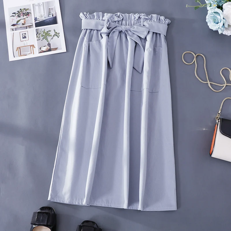 Юбка трапеция Женская до колена с завышенной талией разноцветная|Женские юбки| |