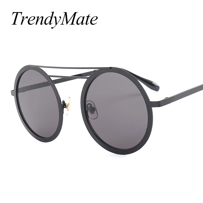 Круглые металлические солнцезащитные очки TrendyMate 2018 модные мужские и женские в