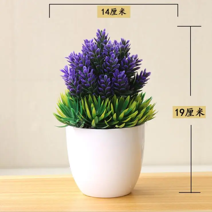 purple Праздничные и вечерние украшения для дома, бонсай, пластиковые искусственные растения а076 - Цвет: purple