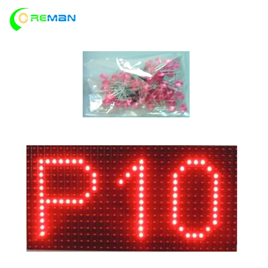 DIP наружный светодиодный модуль для одного красного цвета OD P10 дисплей сообщений