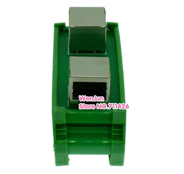 2 x RJ45 female 8P8C горизонтальная плата с монтажным кронштейном Din рейки и монтажной
