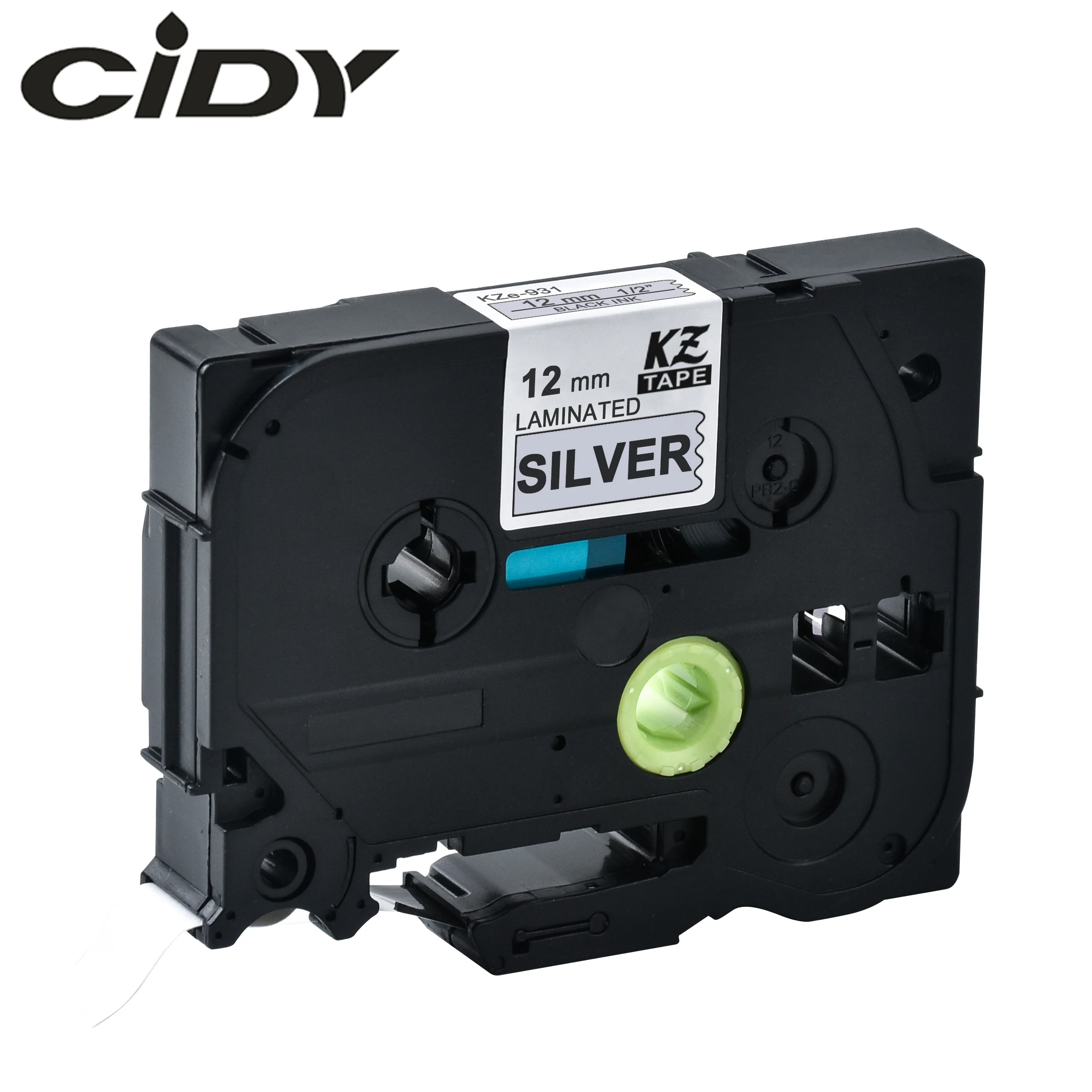 

cidy 20pks TZe 931 TZe931 TZ-931 TZ931 tz 931 Strong Adhesive Laminated Ribbon Black on Silver Tape Cartridge For Brother