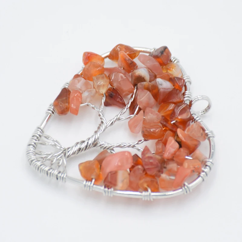 Новое посеребренное ожерелье с подвеской древо жизни кристалл 7 Рэйки лечение