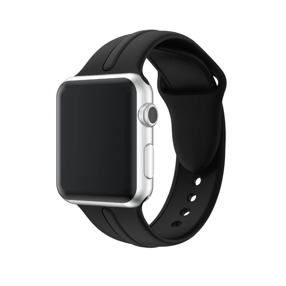 Силиконовый ремешок для apple watch 42 мм/38 мм iwatch 3/2/1 спортивный браслет часов