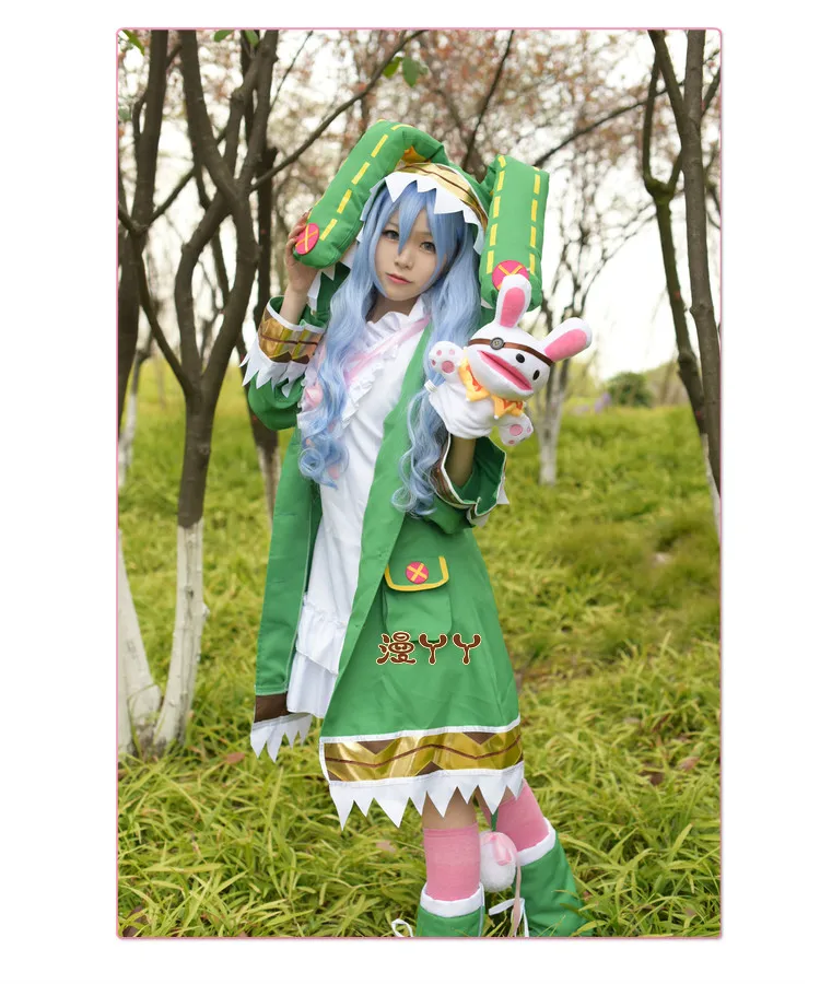Yoshino Cos Hot DATE A LIVE Аниме косплей костюмы с изображением эльфа женский костюм для