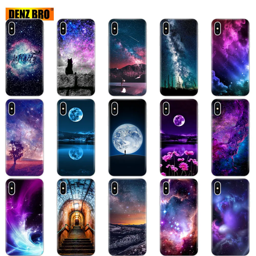 Для iPhone 5 5S SE 6 6 S 7 8 Plus X 10 чехол для Capa iPhone 6 iPhone 6 S iPhone 5 силиконовый для galaxy Вселенная Небо красочный