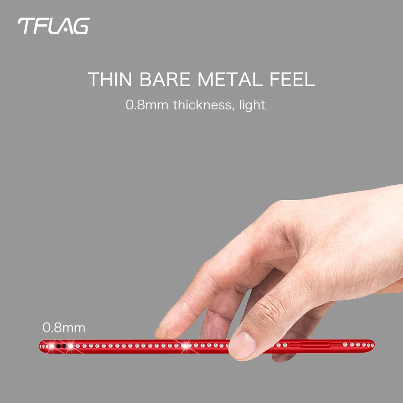 TFlag Премиум люкс Bling Телефон чехол для iPhone 6 6s 7 8 плюс Алмаз Мягкие TPU Кристалл