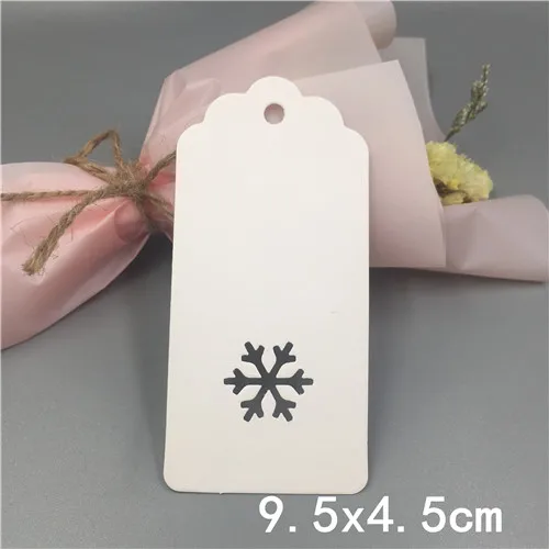 9.5x4.5cm White 100 шт. крафт Бумага ручной работы одежды бирки, свадьба, стаканчики для вечеринки, подарков Упаковочная этикетка бирок для подарков, код Примечание ценники - Цвет: 9.5x4.5cm White