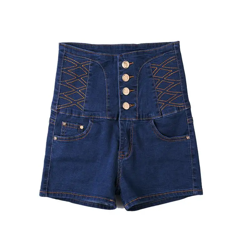 DTYNZ женские Летний больших размеров Весна Джинсовые шорты Высокая Талия Женская