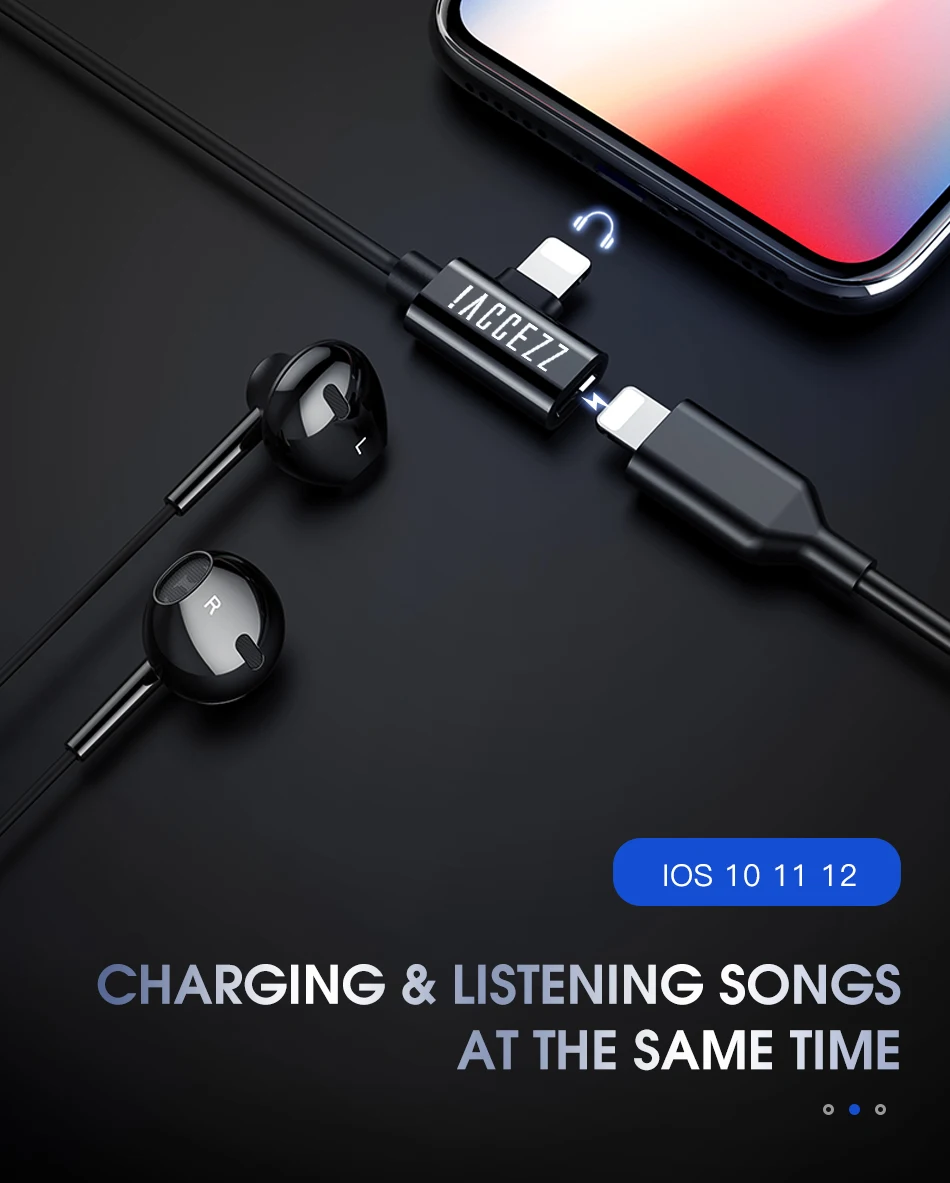 ACCEZZ 2 в 1 магнитные наушники освещение для iPhone XS MAX XR X 8 7 Plus в ухо HiFi наушники IOS 11 12 Телефон зарядный адаптер